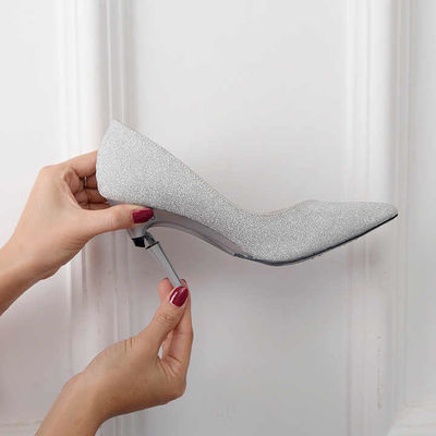 Nouvelle collection coréenne Fairy Wind Transparent épais-Word Carré tête pliable haut talon chaussures d'été pour femmes chaussures de mariage