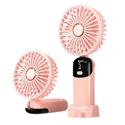 Mini ventilateur portable de poche rechargeable pliable avec affichage de l'alimentation, mini ventilateur de refroidissement pour l'intérieur, l'extérieur, les voyages et le camping