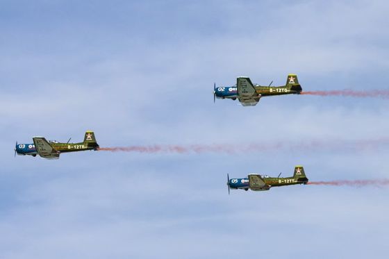 Modèle d'avion d'entraînement civil volant CJ6