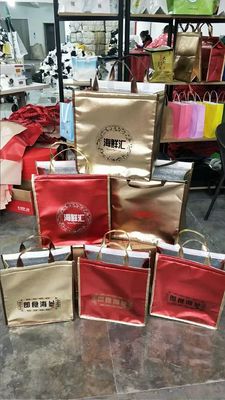 Sac en tissu non tissé recyclé pour le shopping, sac de shopping réutilisable écologique personnalisé, sacs fourre-tout d'épicerie imprimés personnalisés avec logo