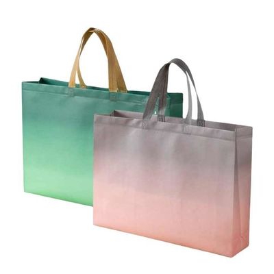Sacs de courses non tissés écologiques, couleur simple, design personnalisé, marché, supermarché, vêtements, chaussures, épicerie, sac portable