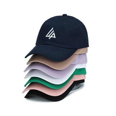 6 panneaux de luxe Noir Blanc coton non structuré Baseball Papa Chapeau Chapeau Sport Plain Avec Logo de Broderie personnalisé Pour Homme Femmes