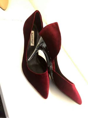 Sandales à talons hauts pliables à bout pointu pour femmes, chaussures à talons hauts, grande taille personnalisée, escarpins à talons hauts pour dames
