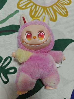 POP MART LABUBU V2 Ayez un ensemble de macarons en PVC série de visages en vinyle battement de cœur à la mode figure de jouet en peluche boîte à voile