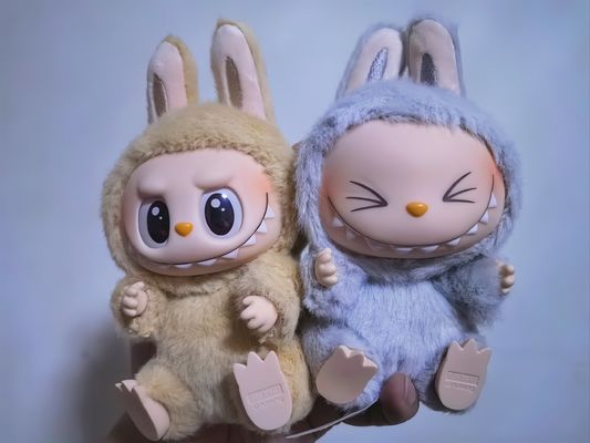 POP MART LABUBU V2 Ayez un ensemble de macarons en PVC série de visages en vinyle battement de cœur à la mode figure de jouet en peluche boîte à voile