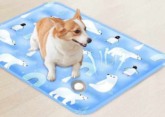 Tapis d'été de refroidissement de glace de soie de lavatrice pour animaux de compagnie tapis de refroidissement pliable pour chiens et chats