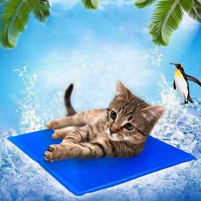 Tapis rafraîchissant moderne d'été pour animaux de compagnie - Tapis de glace en fibre respirante et lavable pour temps chaud - Idéal pour les voyages pour chats/chiens