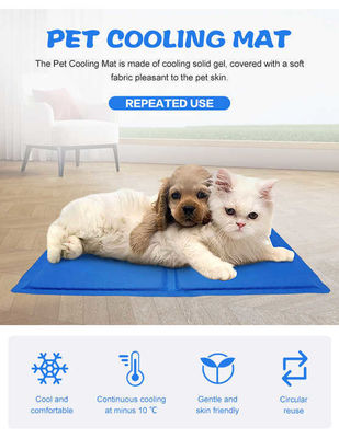 Tapis rafraîchissant moderne d'été pour animaux de compagnie - Tapis de glace en fibre respirante et lavable pour temps chaud - Idéal pour les voyages pour chats/chiens
