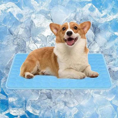 Tapis rafraîchissant moderne d'été pour animaux de compagnie - Tapis de glace en fibre respirante et lavable pour temps chaud - Idéal pour les voyages pour chats/chiens