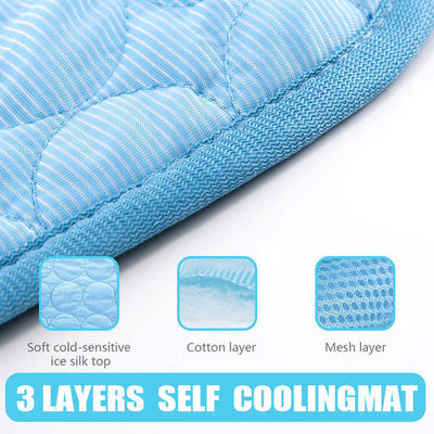 Tapis rafraîchissant moderne d'été pour animaux de compagnie - Tapis de glace en fibre respirante et lavable pour temps chaud - Idéal pour les voyages pour chats/chiens