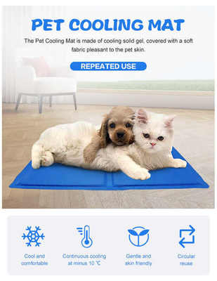 Lit rafraîchissant pour animaux de compagnie, coussin rafraîchissant réversible pour animaux de compagnie, coussins rafraîchissants lavables pour chiens et chats, coussins de couchage d'été