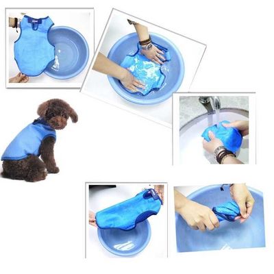 Manteau rafraîchissant pour chiens printemps été, vêtements avec matériau de copeaux de glace et laisse, gilet rafraîchissant pour chiens